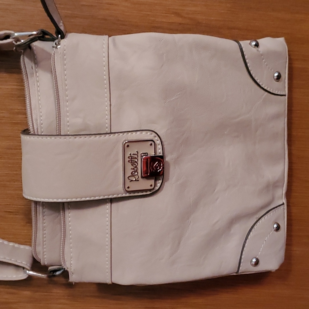 Tan Rosetti Crossbody Purse
